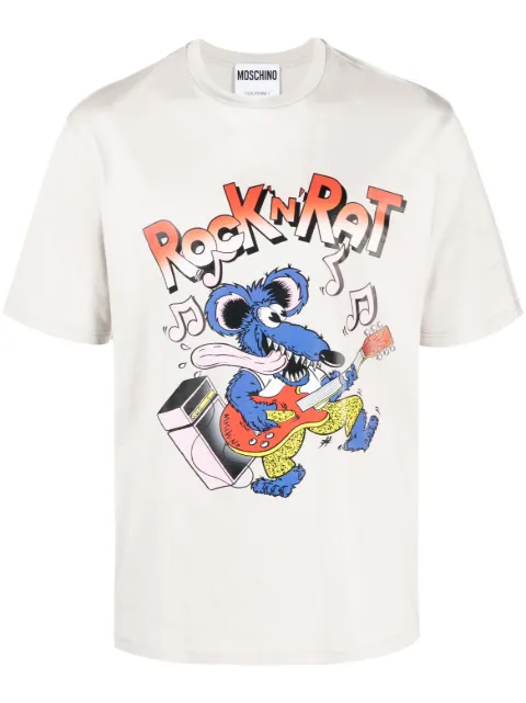 Moschino playera con estampado gráfico 