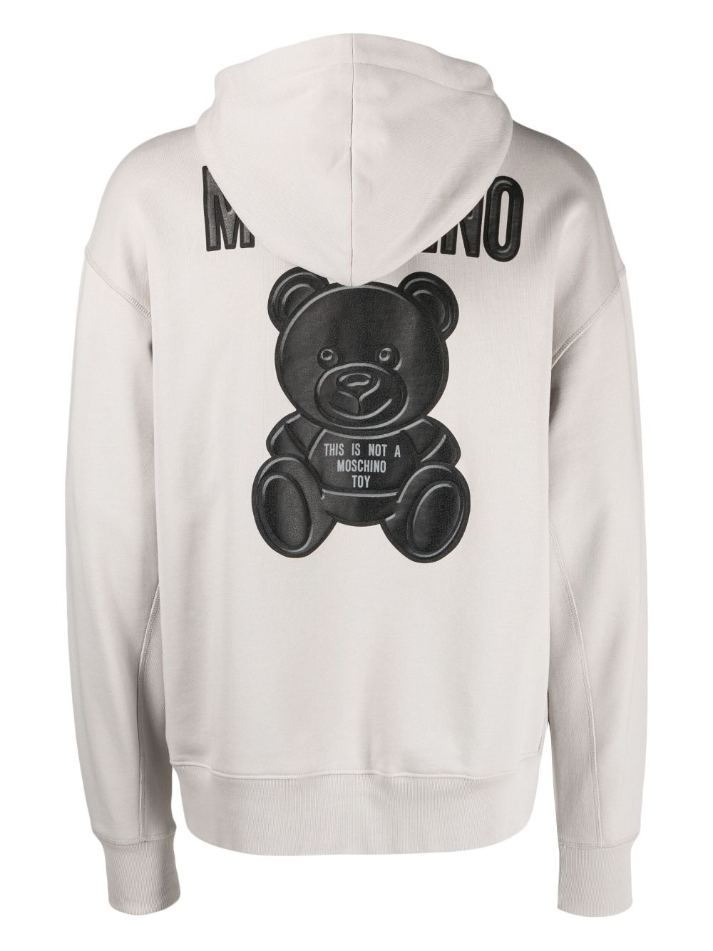 Shop Moschino Teddy Bear-motif Cotton Sweater In Grey