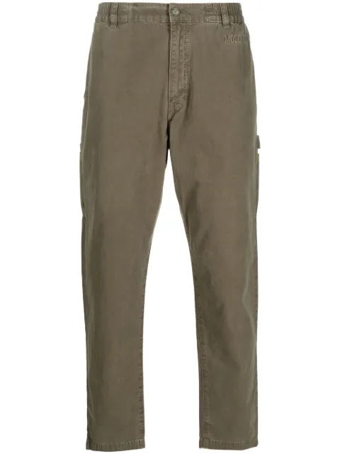 Moschino pantalones rectos con logo bordado