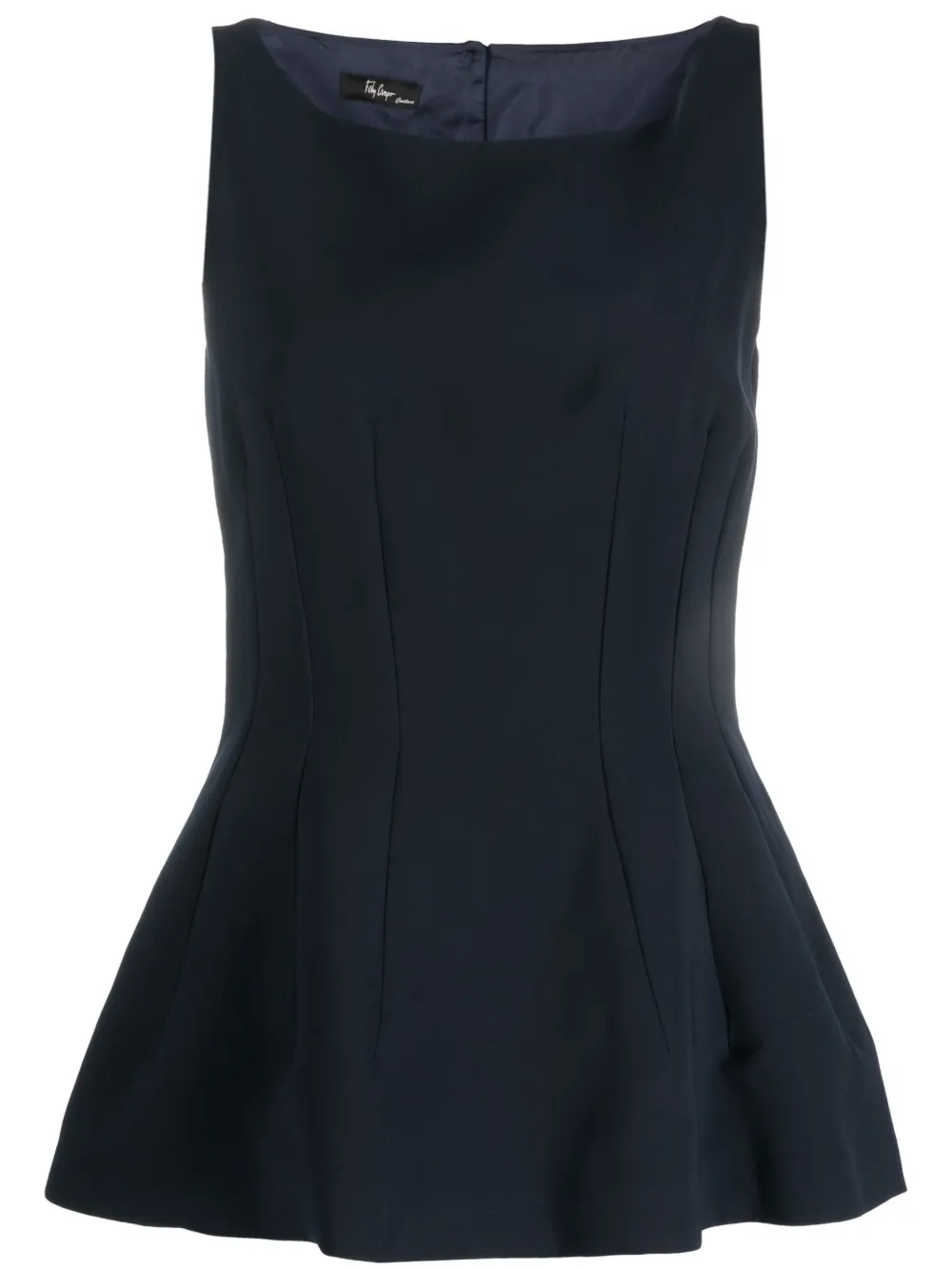 Fely Campo Sleeveless Flared Tank Top In Blue