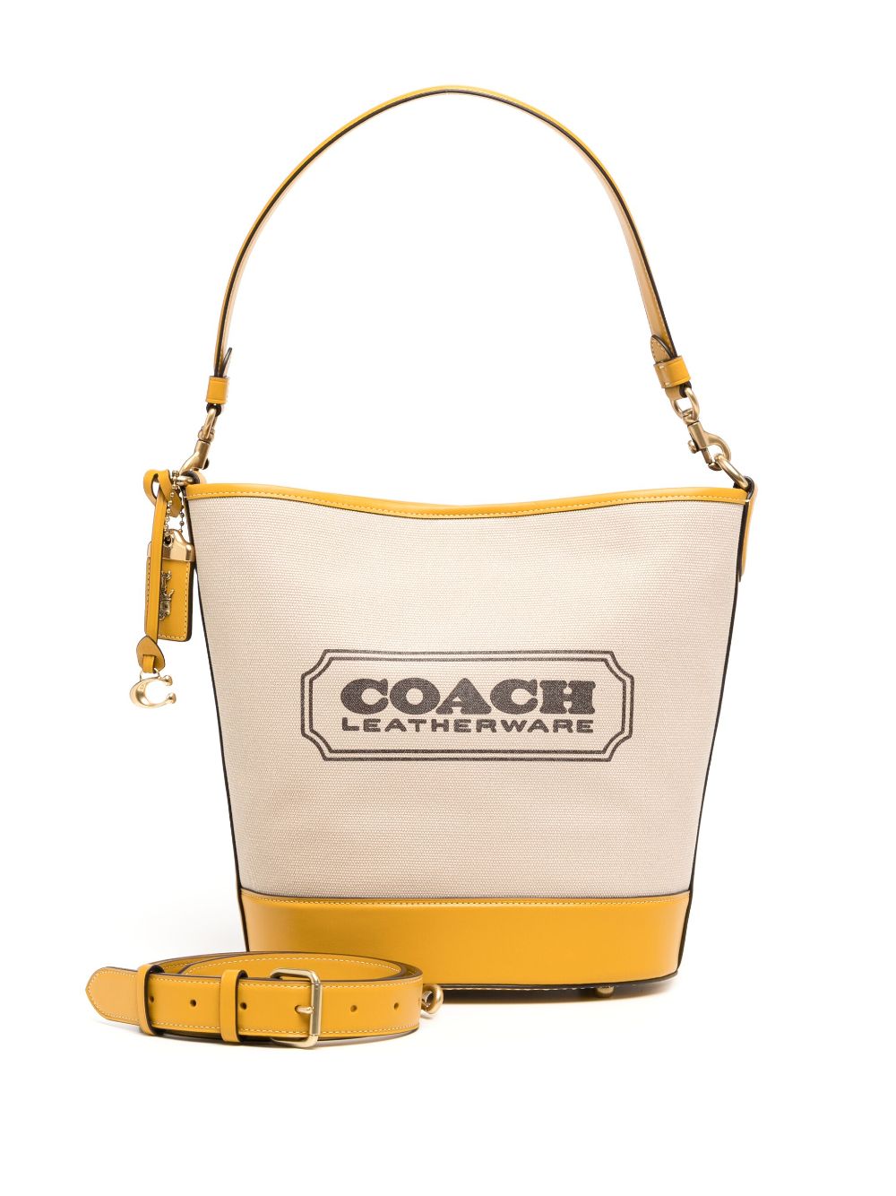 Coach Mini Women's Leather Shoulder Bag Yellow Auction