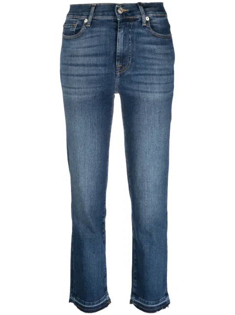 7 For All Mankind straight-leg cropped jeans