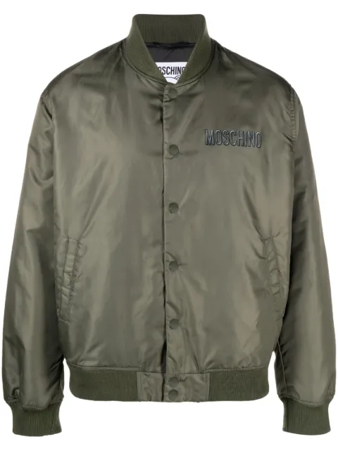 Moschino chamarra bomber con logo estampado