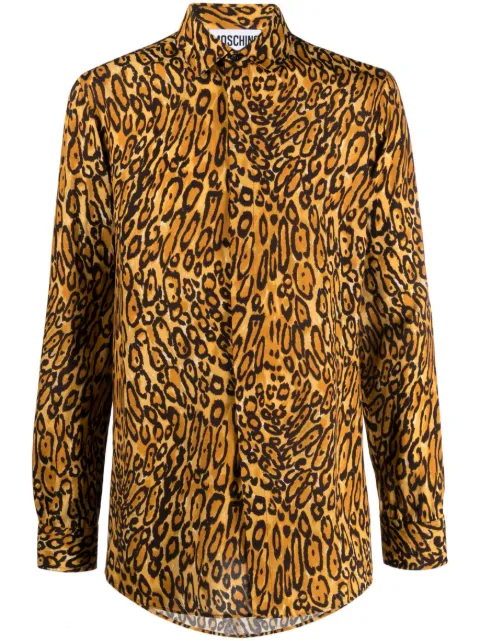 Moschino leopard-print long-sleeve shirt