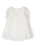 Tartine Et Chocolat point-d'esprit short-sleeve dress - Neutrals