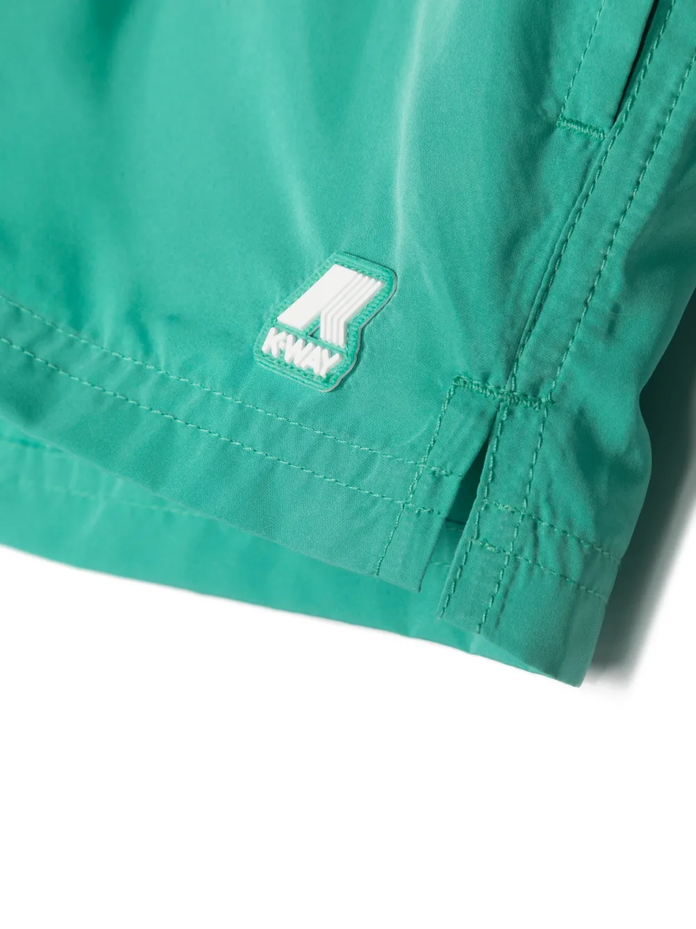 K Way Kids logo-print drawstring swim shorts - Groen