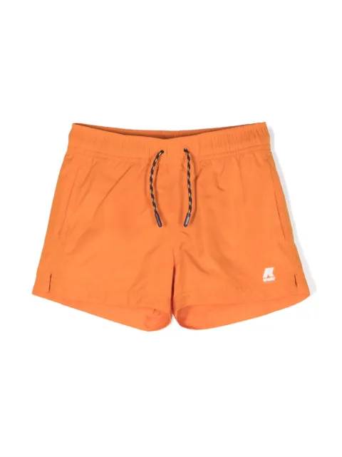 K Way Kids logo-print drawstring swim shorts