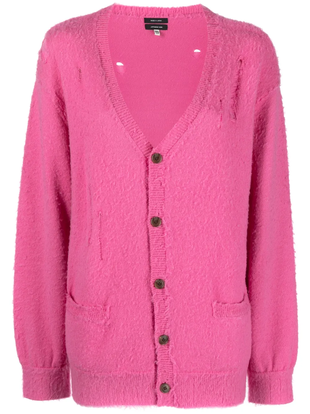 Image 1 of R13 distressed V-neck wool cardigan