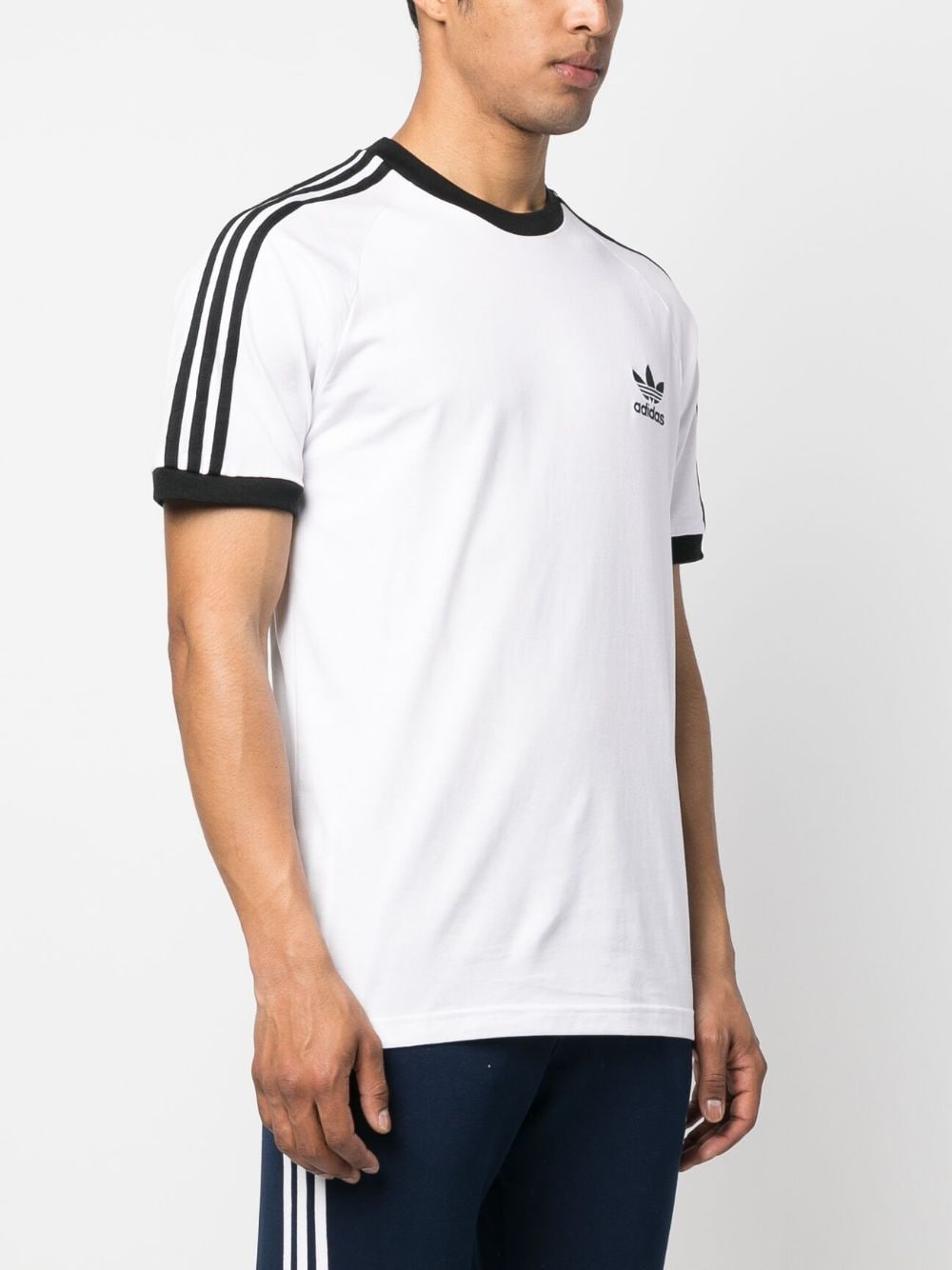 Shop Adidas Originals Logo-print Cotton T-shirt In White