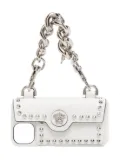 Versace Medusa-motif chain iPhone cover - White