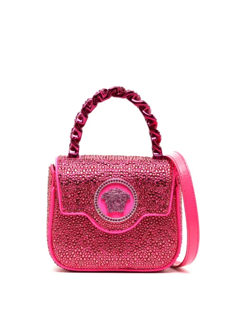 Versace La Medusa crystal-embellished mini bag