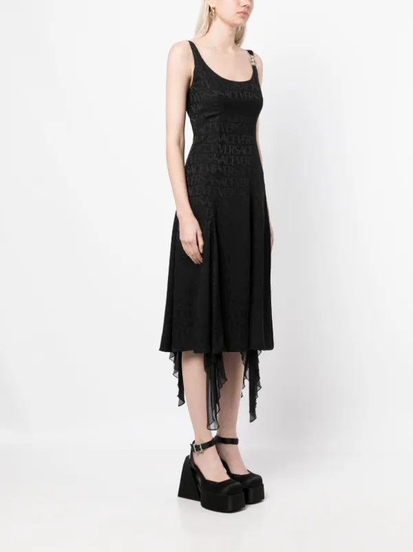 Versace ラッフルディテール ドレス | ブラック | FARFETCH JP