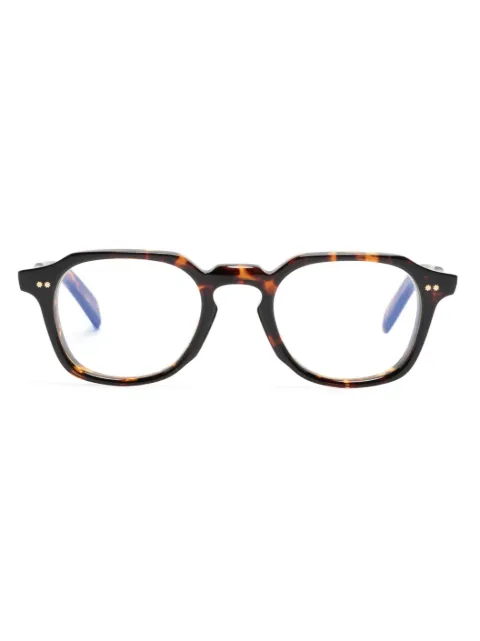 Cutler & Gross tortoiseshell-effect oval-frame glasses