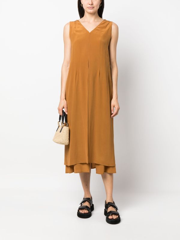 Silk mid-length dress