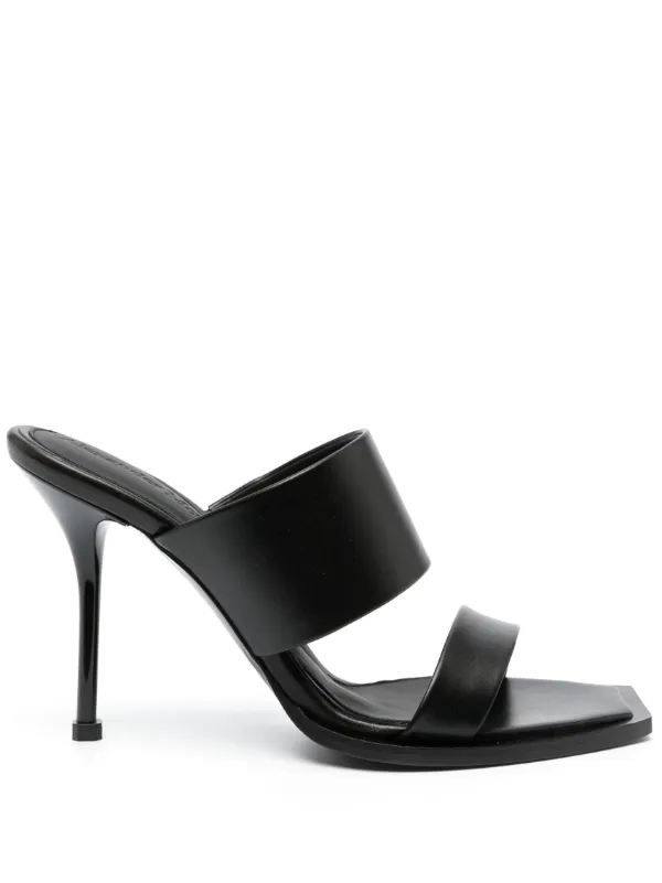 サンダル・ミュール alexander mcqueen Black leather sandals Alexander McQueen 105mm Leather Sandals | Black | FARFETCH