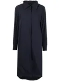 JOHANNA PARV classic-collar hooded trench coat - Blue