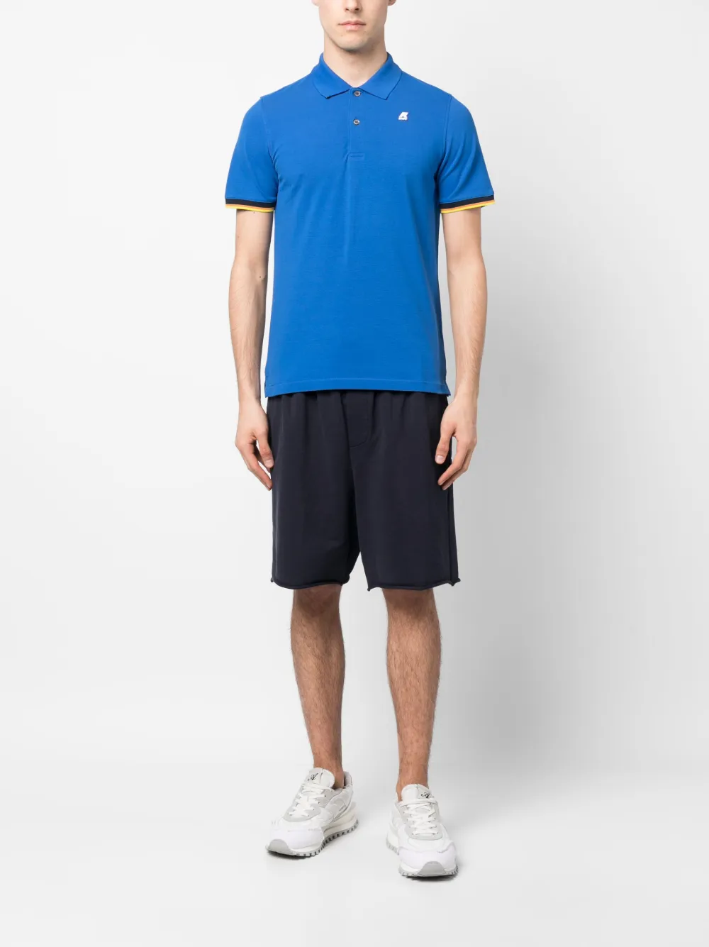K-Way Poloshirt met logopatch Blauw