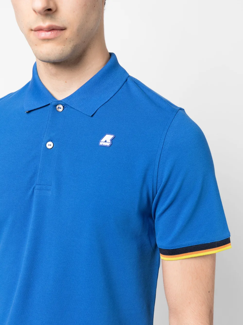 K-Way Poloshirt met logopatch Blauw
