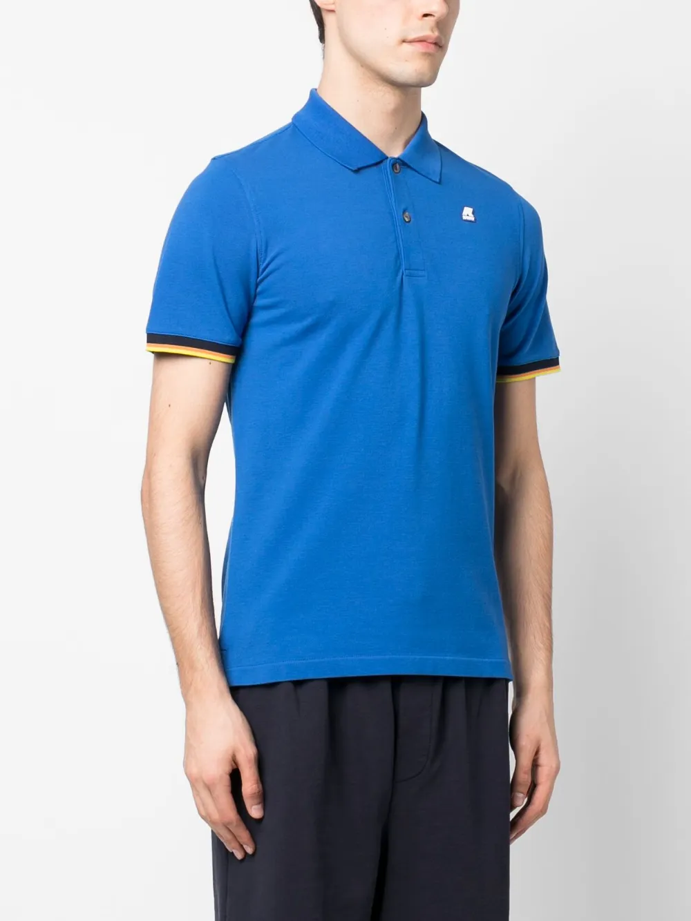 K-Way Poloshirt met logopatch Blauw