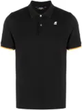 K-Way logo patch polo shirt - Black