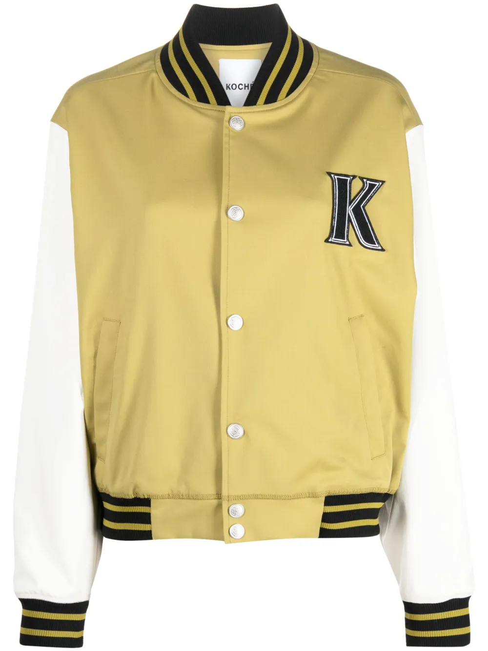 Koché logo-patch bomber jacket - Green