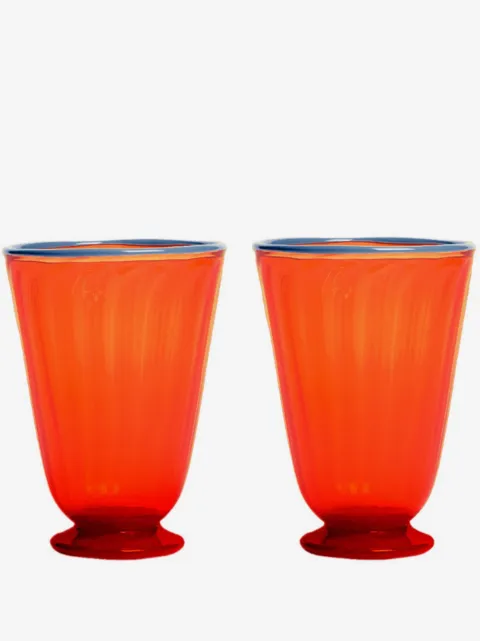 La DoubleJ Rainbow Murano glasses (set of 2)