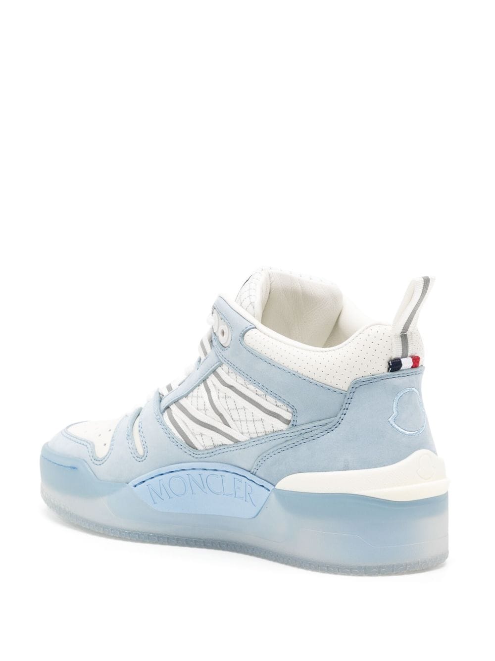 Shop Moncler Pivot High Top Sneakers In Blue
