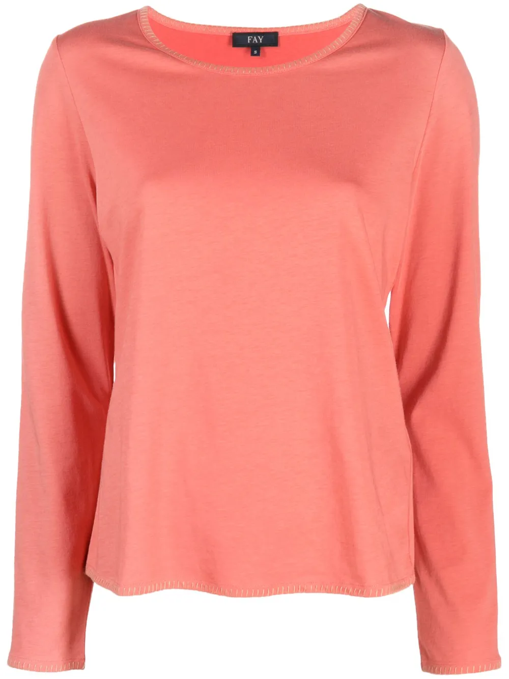 Fay plain cotton-blend jersey - Red