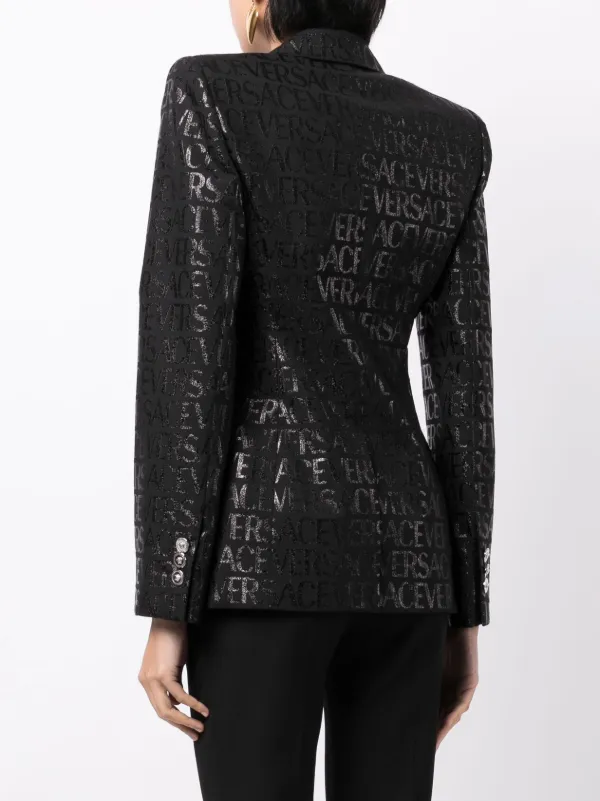 Versace Versace Allover single-breasted Blazer | Black