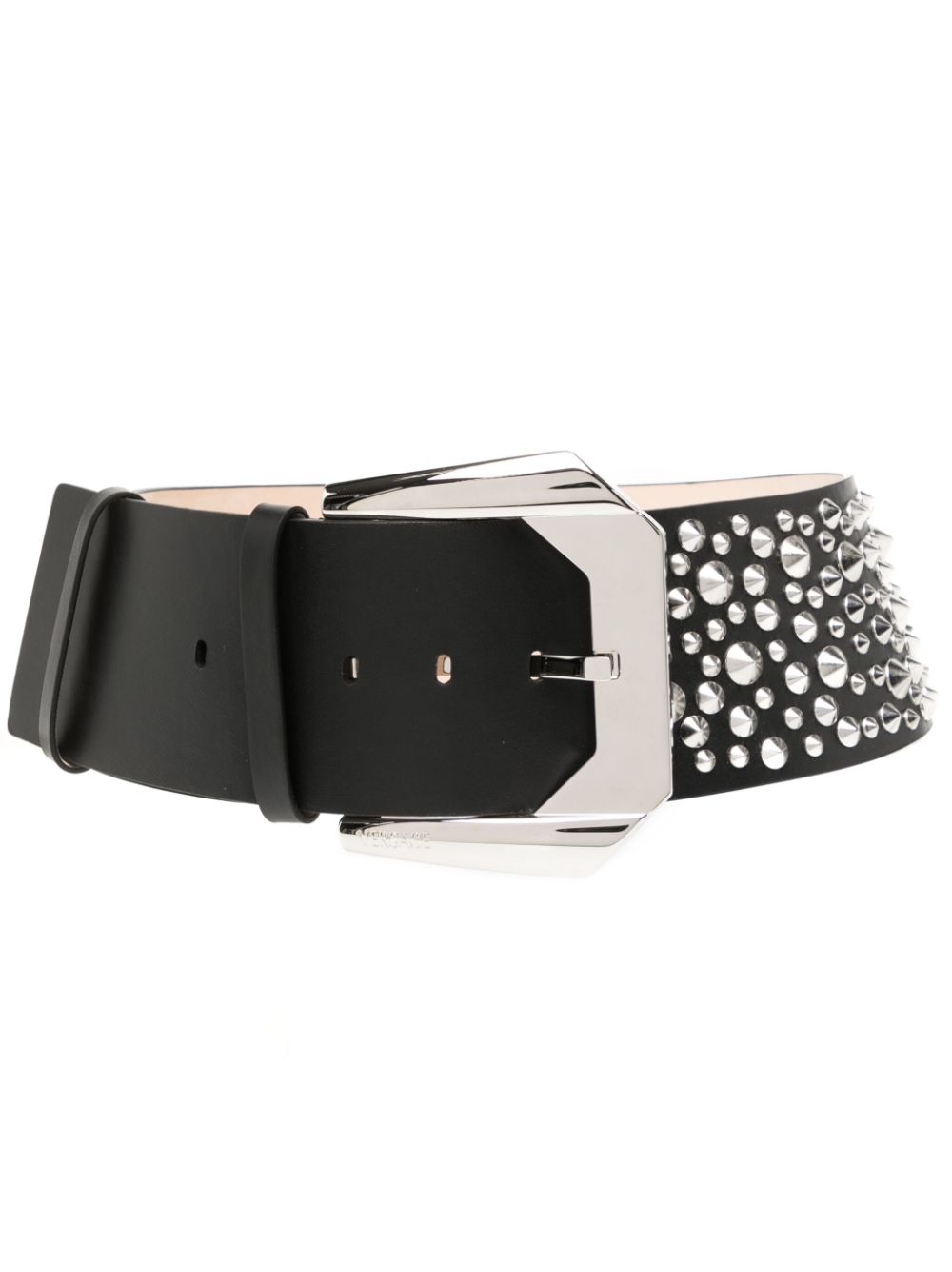 Versace stud-embellished leather belt - Black