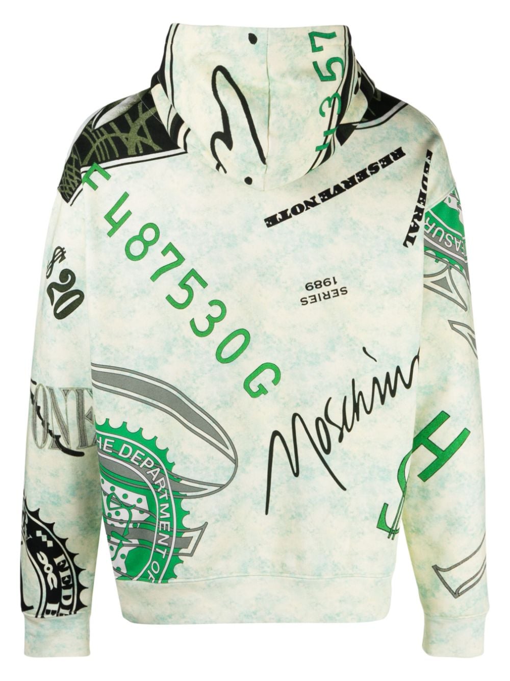 Shop Moschino Graphic-print Cotton Sweatshirt In Green