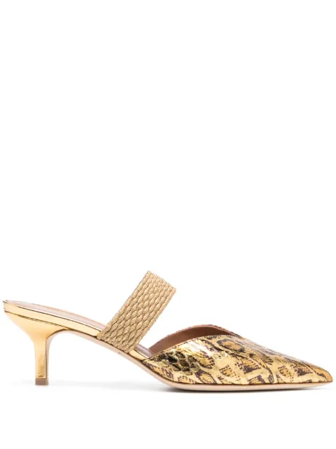 Malone Souliers leopard-print 60mm leather mules