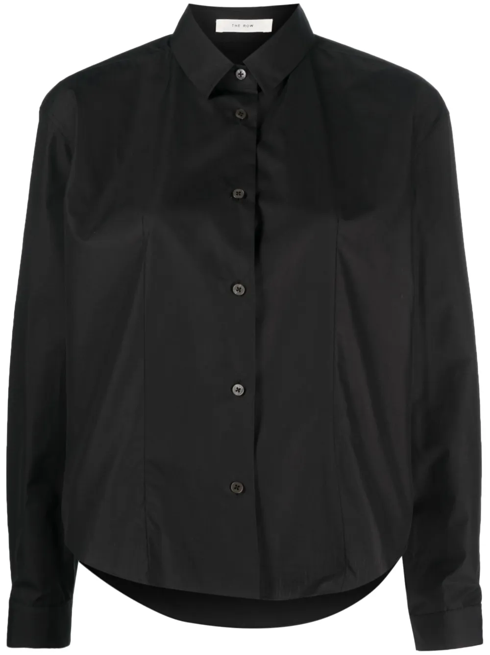 The Row long-sleeve cotton shirt – Black