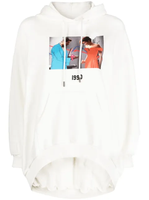Throwback. graphic-print cotton hoodie