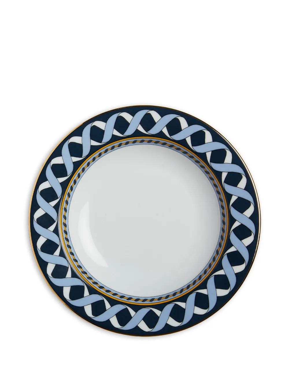 La Doublej Patterned Soup And Dinner Plates (set Of 2) In Blue