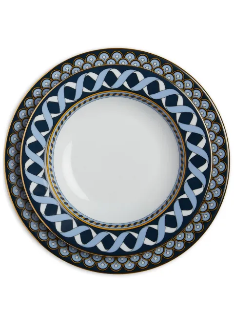 La DoubleJ patterned soup and dinner plates (set of 2)