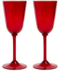 La DoubleJ Rainbow Murano wine glasses (set of 2) - Red