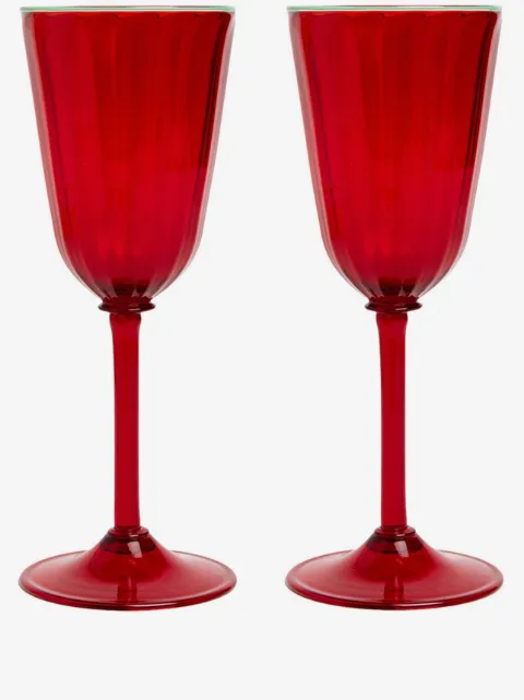 La DoubleJ Rainbow Murano wine glasses (set of 2)
