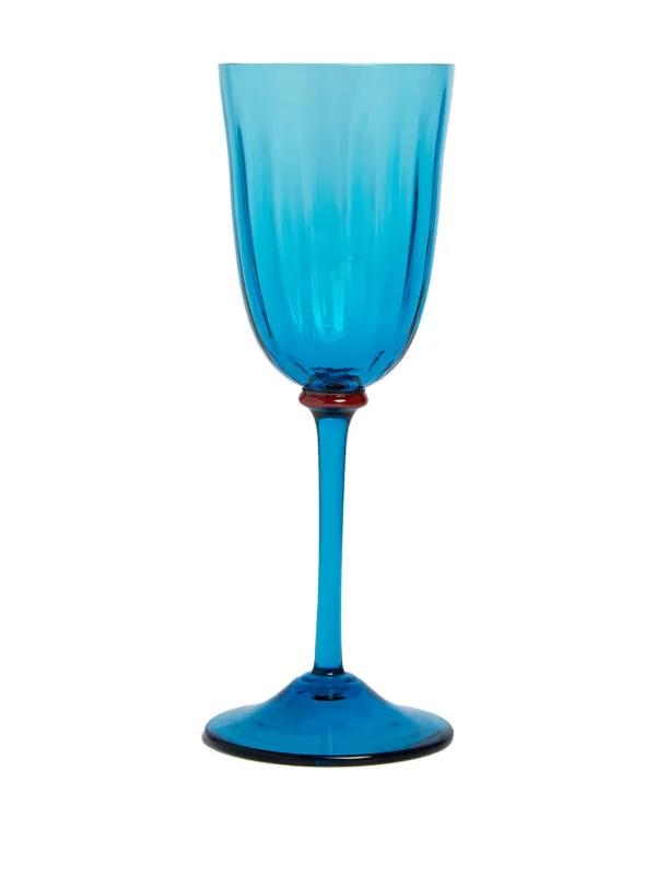 La DoubleJ Rainbow Murano Wine Glasses (set Of 2) | Blue | FARFETCH