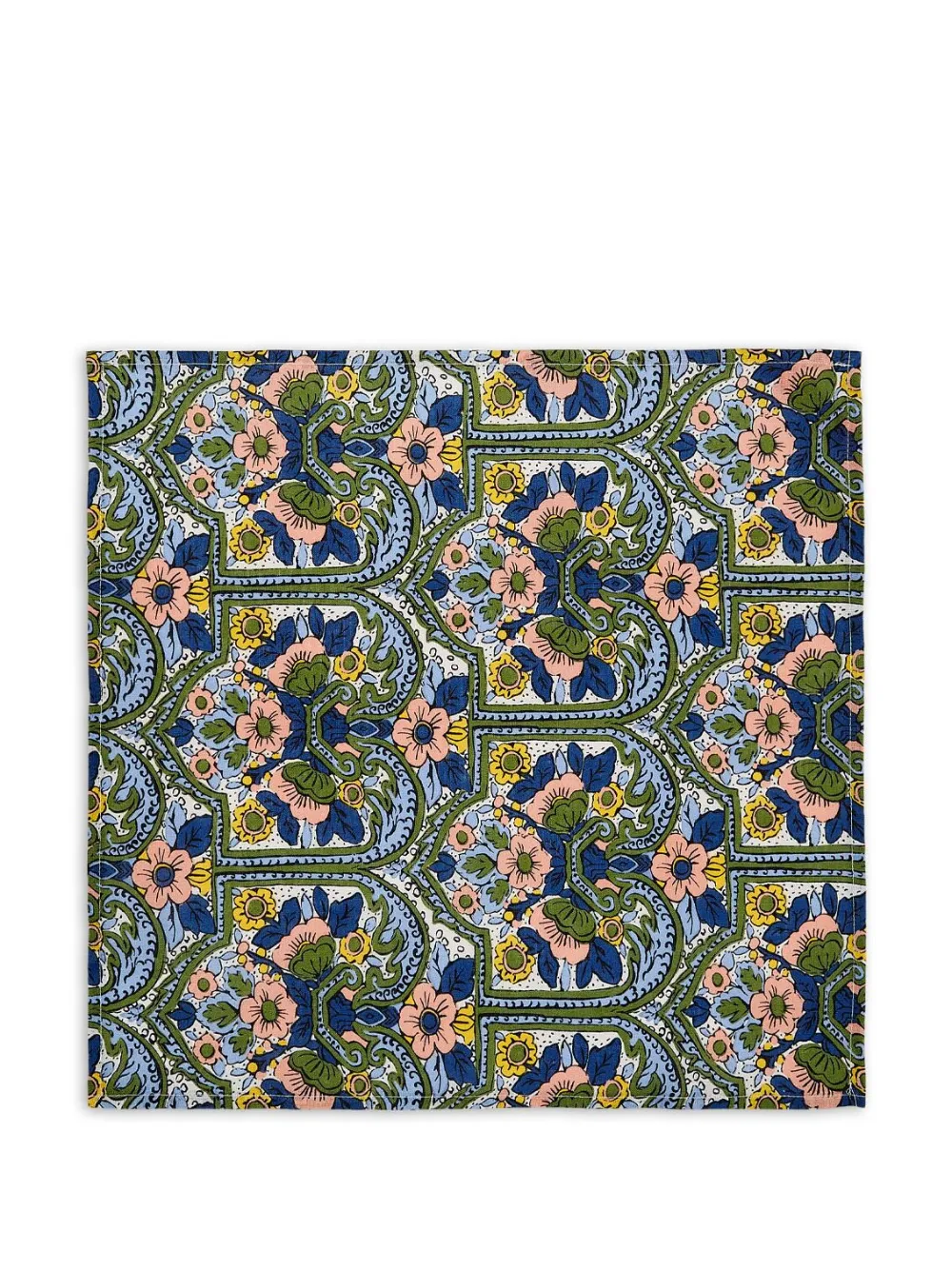 Shop La Doublej Graphic-print Napkin Set In Blue