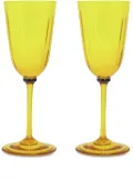 La DoubleJ Rainbow Murano wine glasses (set of 2) - Yellow