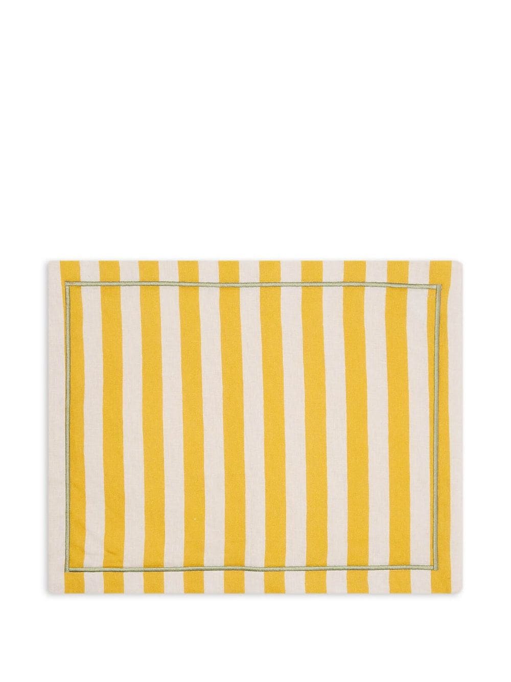 Shop La Doublej Stripe-pattern Table Mat Set In Yellow