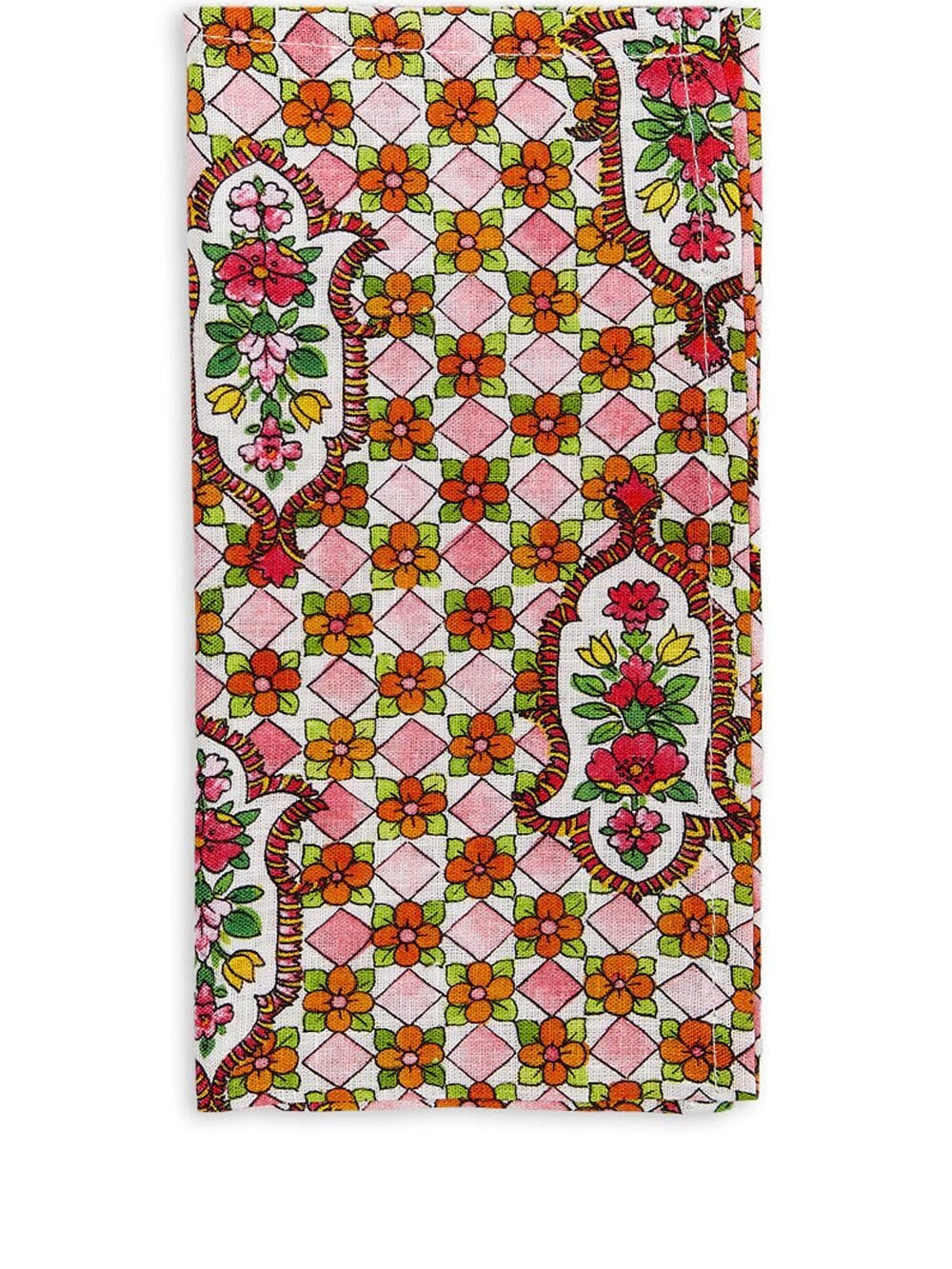 la doublej serviettes de table à fleurs - rouge