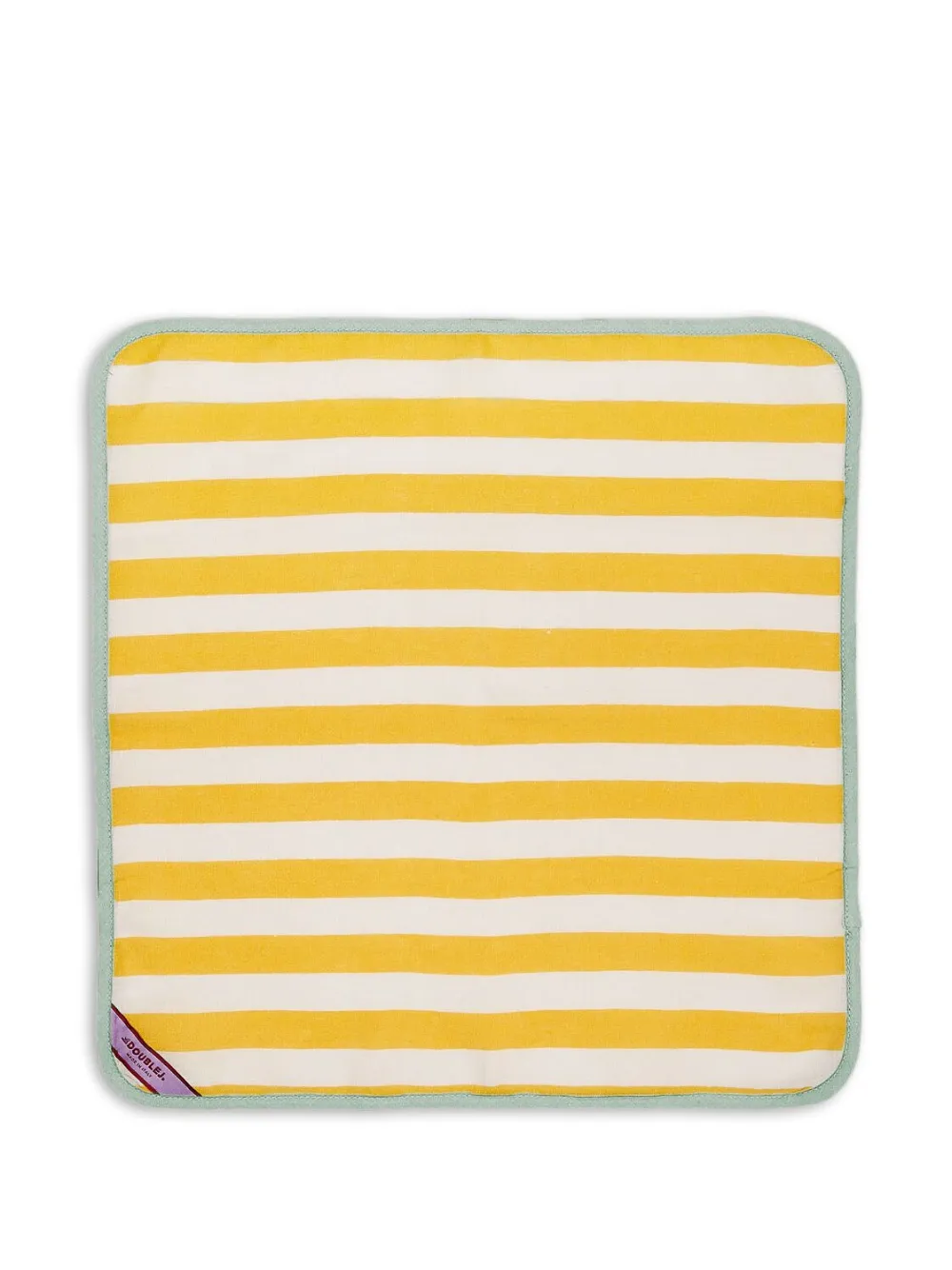 Shop La Doublej Stripe-pattern Napkin Set In Yellow