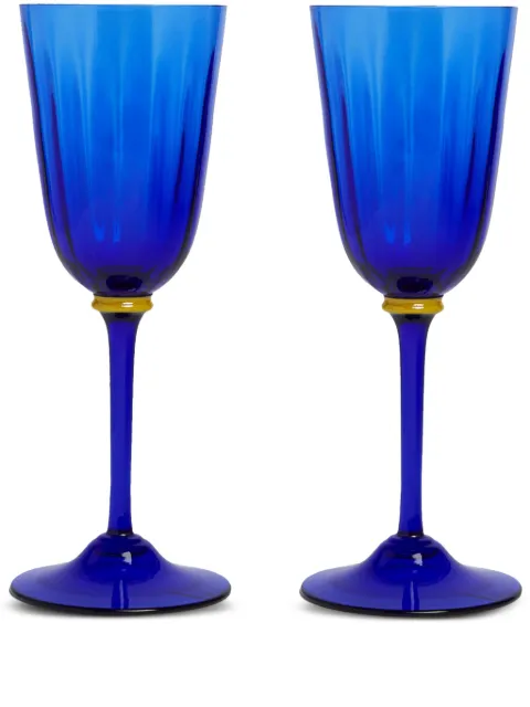 La DoubleJ Set di 2 bicchieri da vino Rainbow Murano