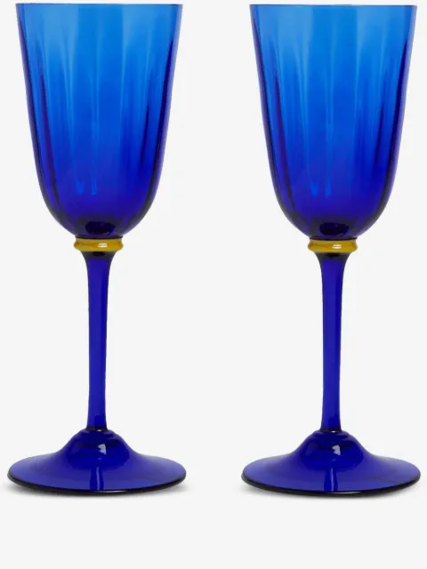 La DoubleJ Rainbow Murano wine glasses (set of 2)