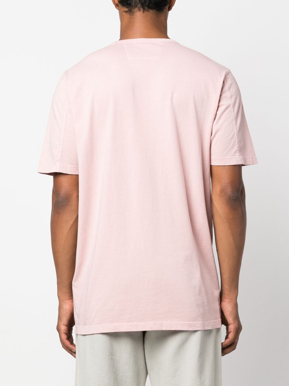 Shop C.p. Company Logo-print Cotton T-shirt In Pink