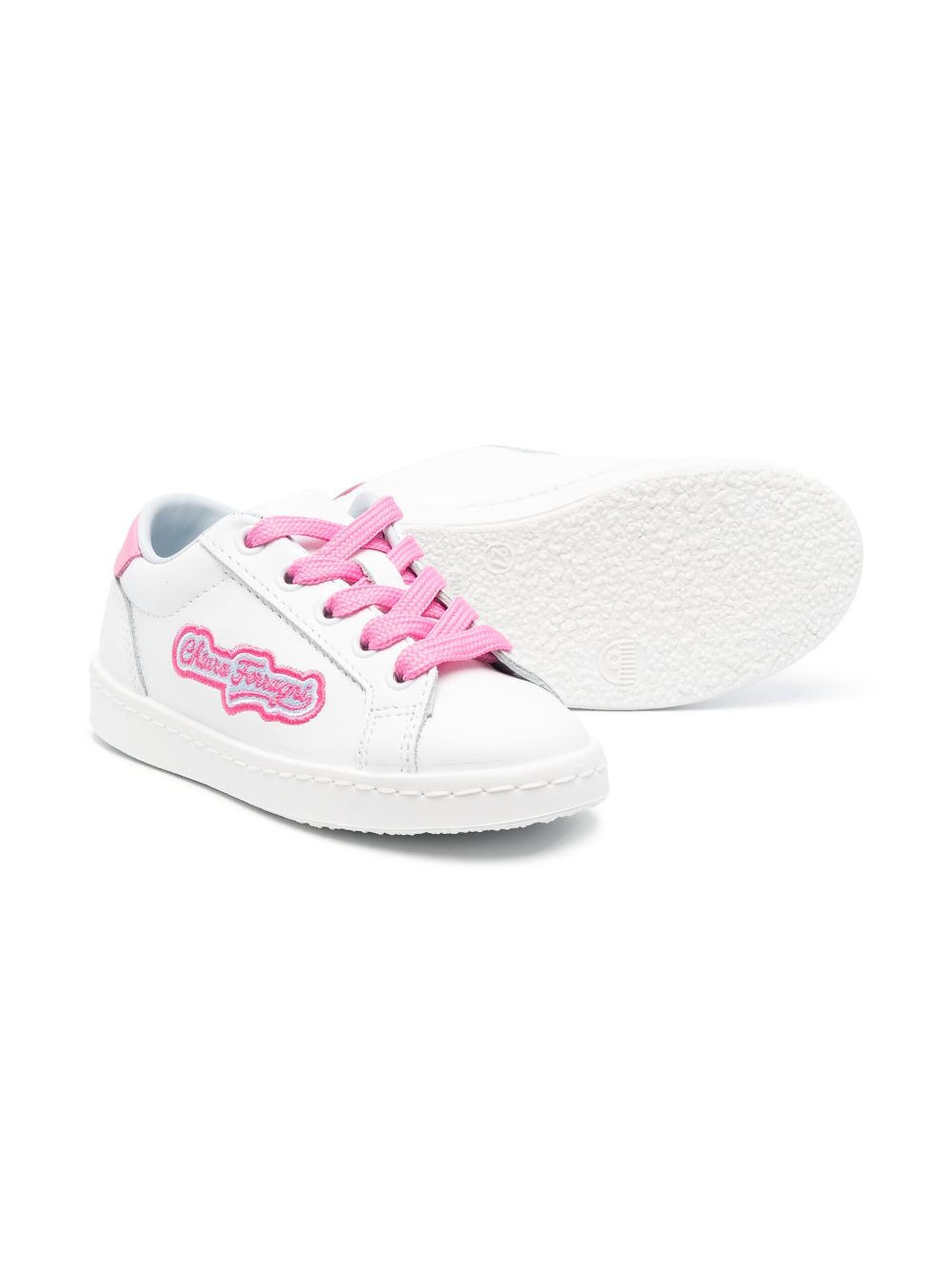 Chiara Ferragni Kids Sneakers met logopatch - Wit