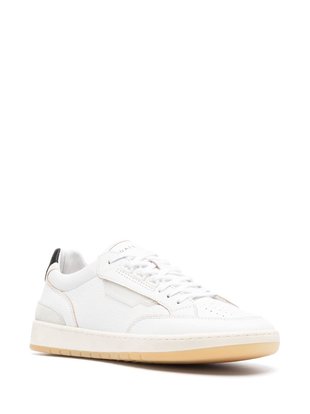 Shop Date Meta Low-top Leather Sneakers In White