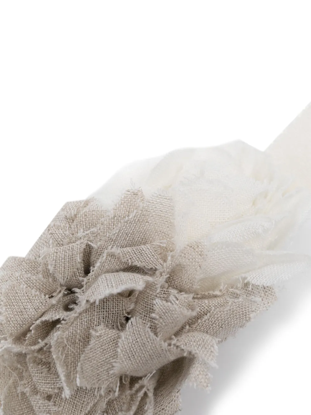 Caffe' D'orzo Floral-motif Linen Headband In Neutrals